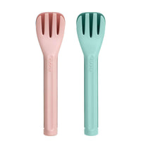 Load image into Gallery viewer, bbox lunchbox cutlery twilight pink and green

