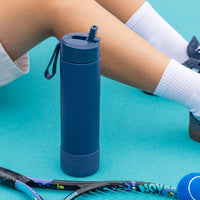 Load image into Gallery viewer, MontiiCo Fusion Complete 700mL Sipper Bottle - Navy
