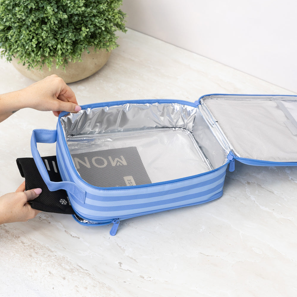 MontiiCo Large Insulated Lunch bag - Splash Stripe