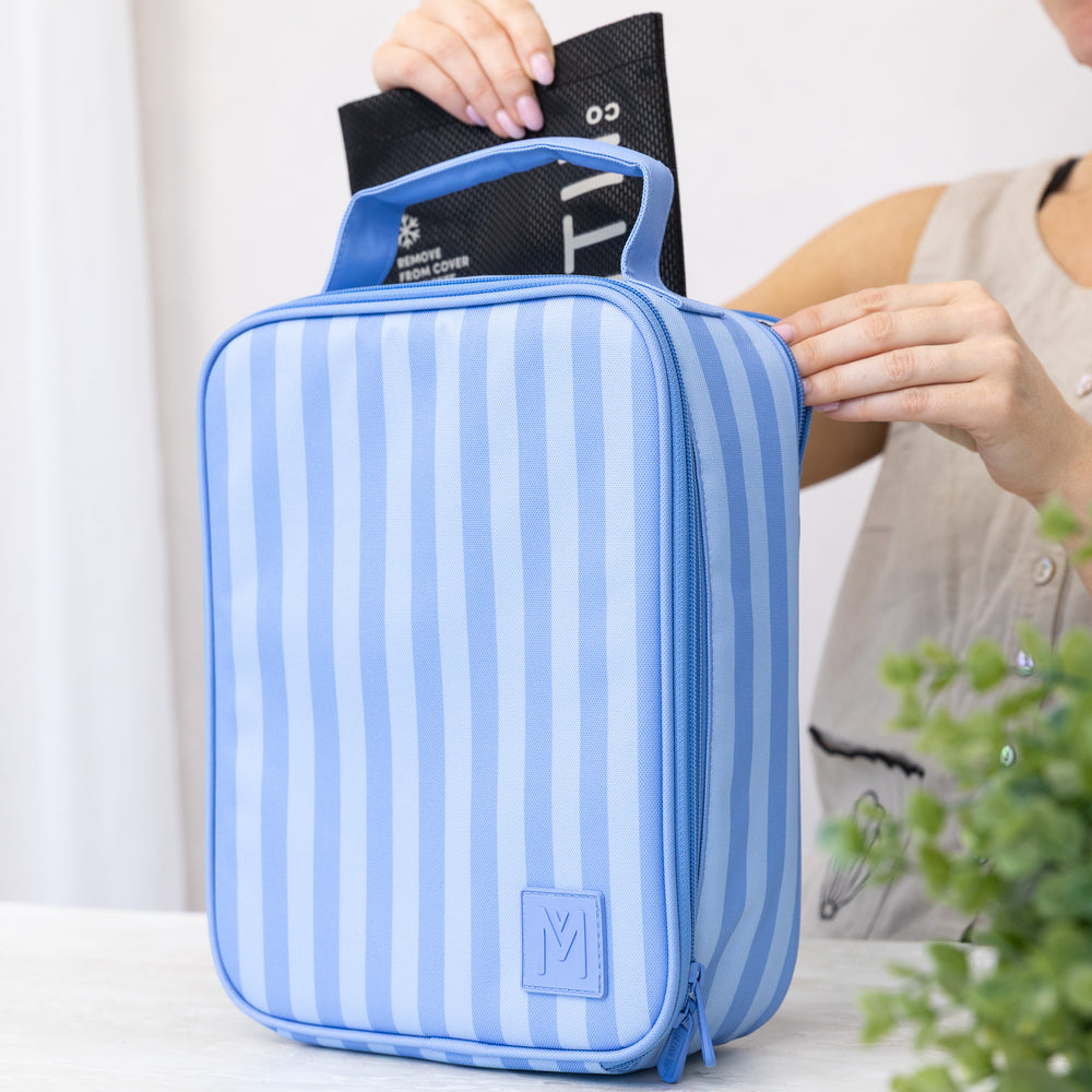 MontiiCo Large Insulated Lunch bag - Splash Stripe