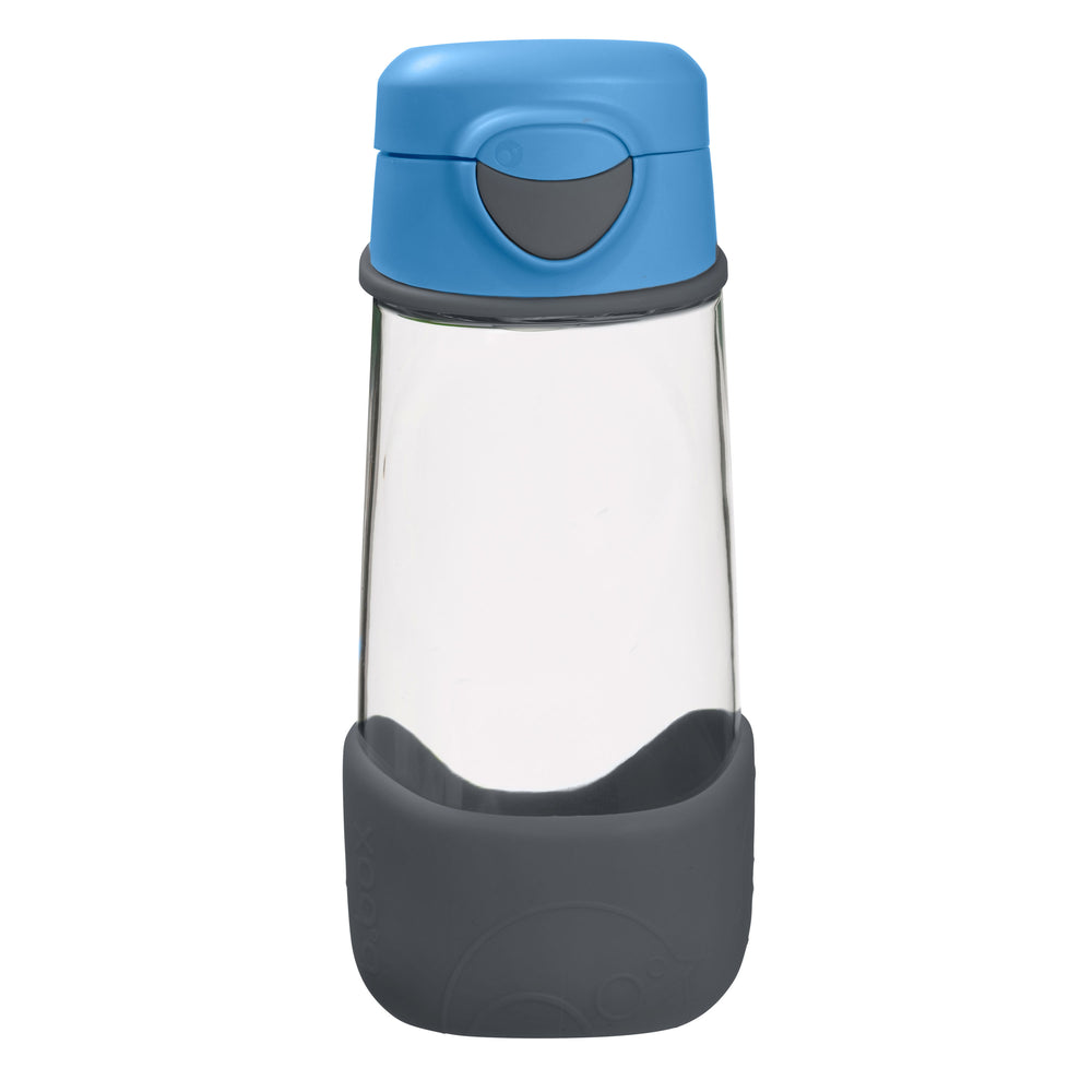 b box sports spout bottle blue slate