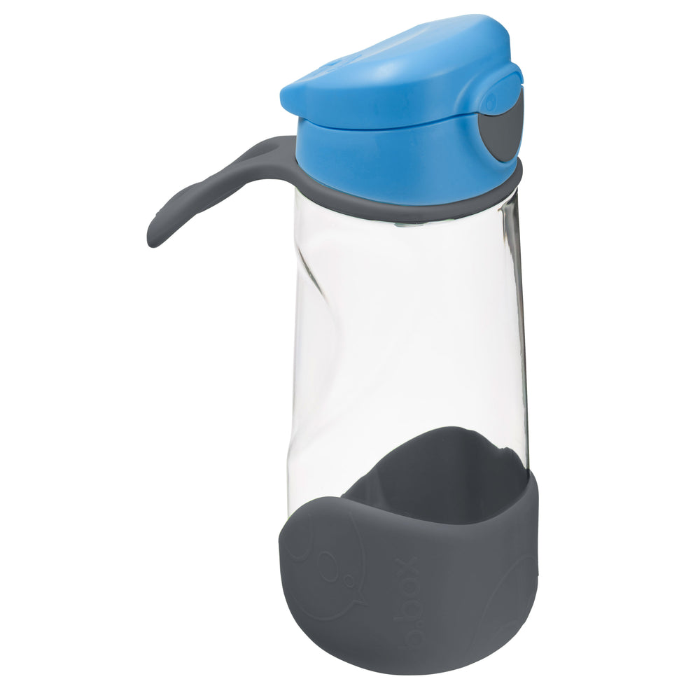 b box sports spout bottle blue slate