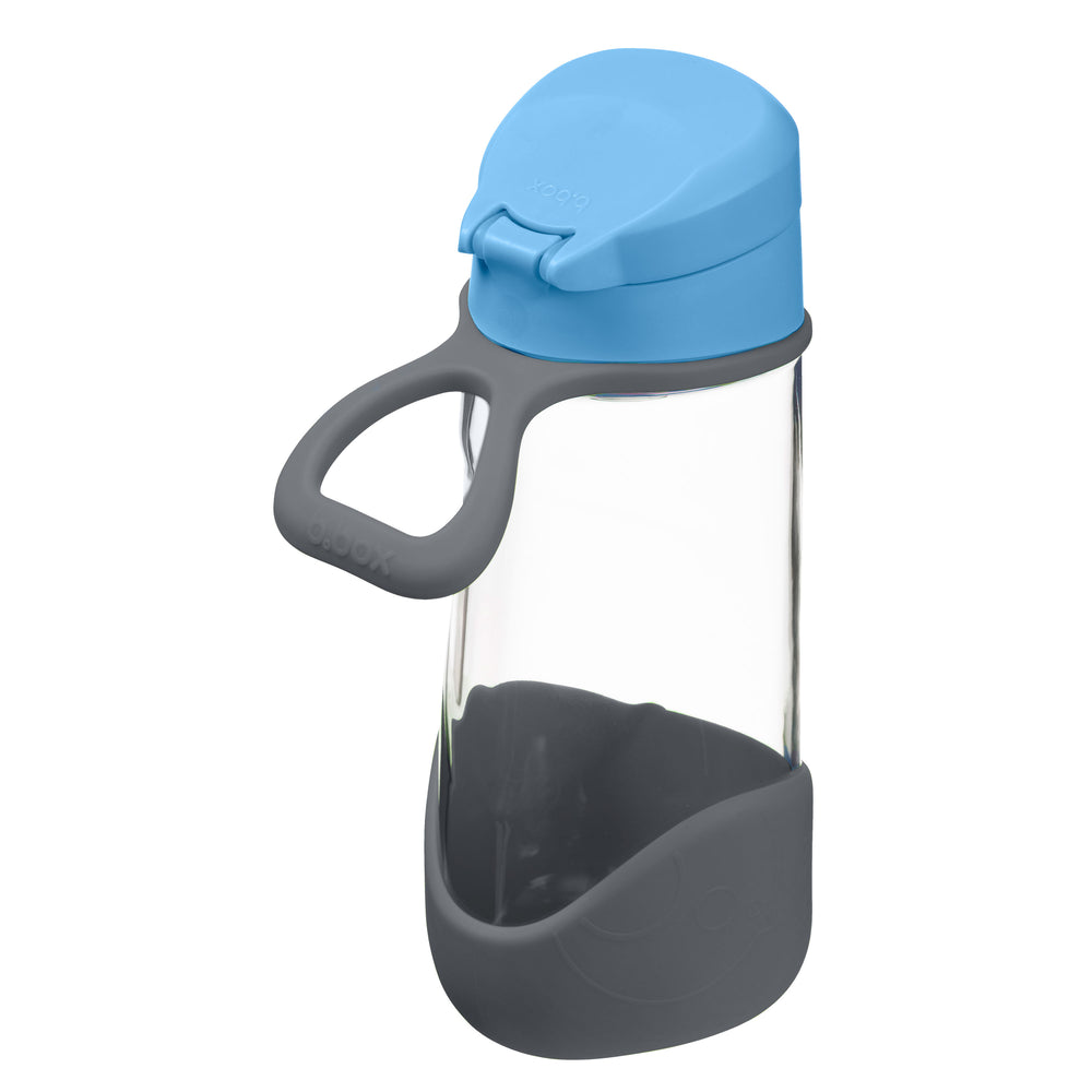 b box sports spout bottle blue slate