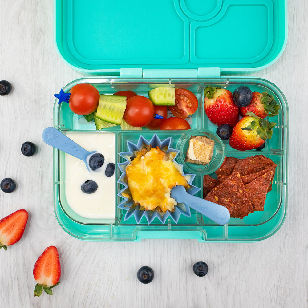 Leakproof Sandwich Friendly Bento Lunch Box - Yumbox Hazy Blue