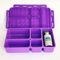 Load image into Gallery viewer, GO GREEN  Original Lunch Box Set LARGE purple Magical Sky Unicorn
