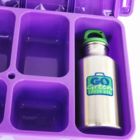 Load image into Gallery viewer, GO GREEN  Original Lunch Box Set LARGE purple Magical Sky Unicorn
