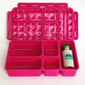 go green large set pink lunchbox flamingo