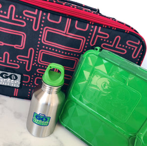 GO GREEN  Original Lunch Box Set LARGE- green Pacman