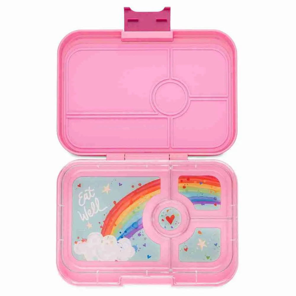 Yumbox Tapas 4 Compartment Lunch Box -  Capri Pink Rainbow Tray