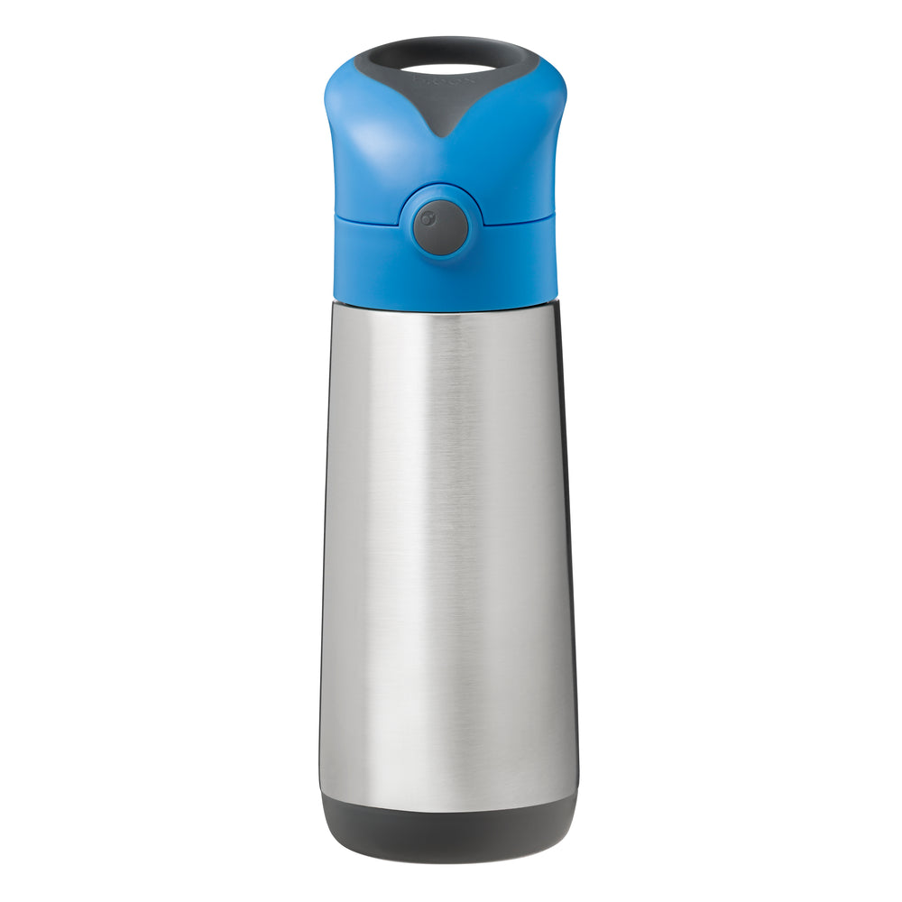 b box insulated drink bottle blue slate 500mL