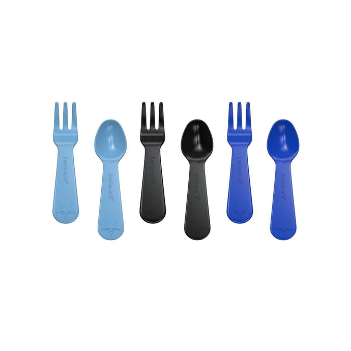 the lunch punch fork and spoons blue