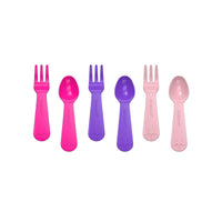Load image into Gallery viewer, the lunch punch fork and spoon pinks
