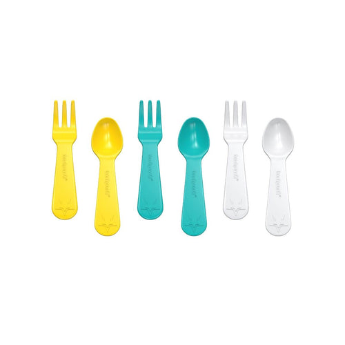 the lunch punch spoons and forks yellow