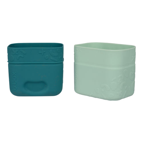 b box silicone snack cups forest green