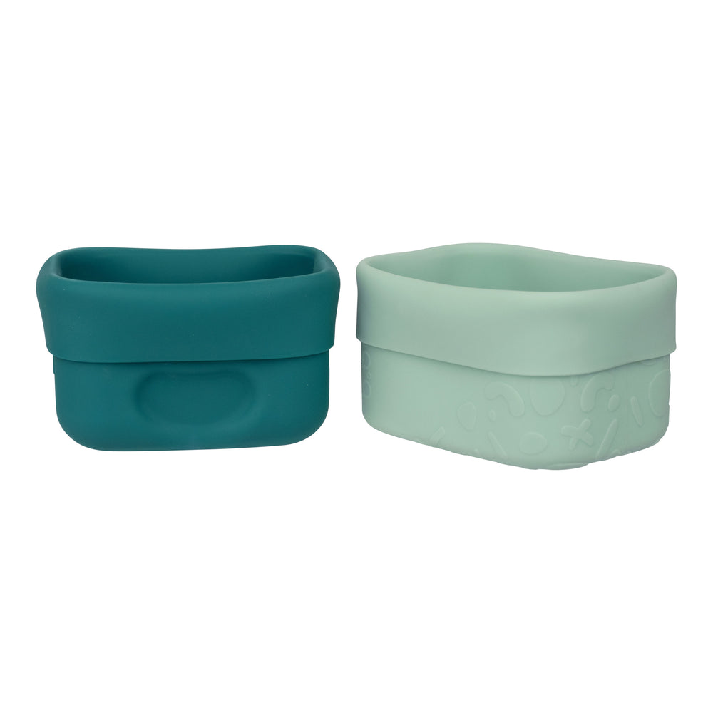 b box silicone snack cups forest green