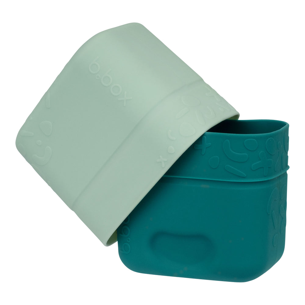 b box silicone snack cups forest green