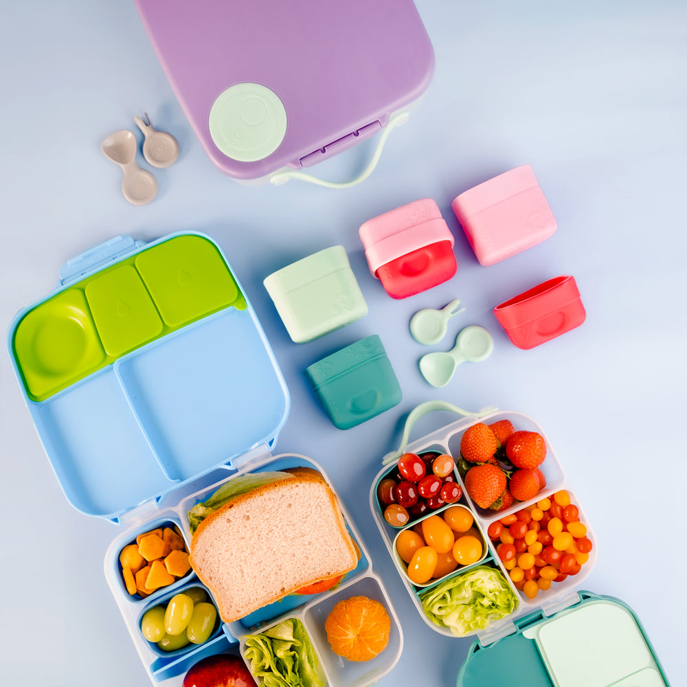 b box silicone snack cups ocean blue