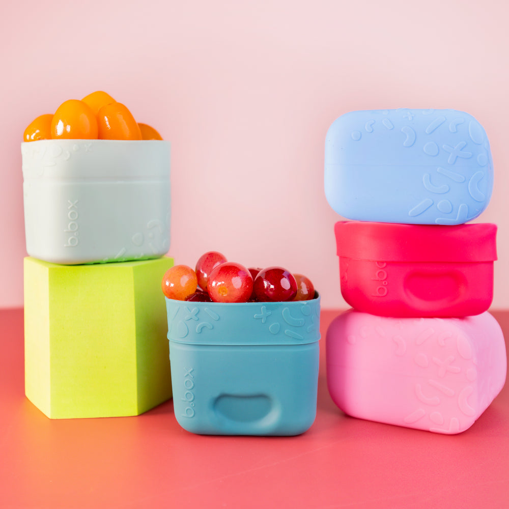 b box silicone snack cups ocean blue