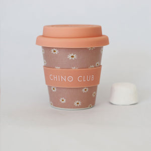 chino club bamboo baby chino cup pink daisys
