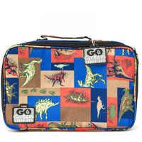 Load image into Gallery viewer, go green large set blue lunchbox jurassic dinosaurs
