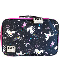 Load image into Gallery viewer, GO GREEN  Original Lunch Box Set LARGE purple Magical Sky Unicorn
