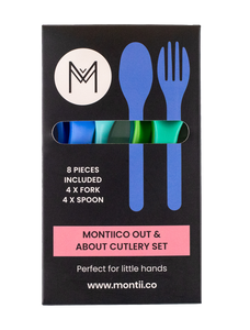 montiico cutlery set blueberry forks spoons
