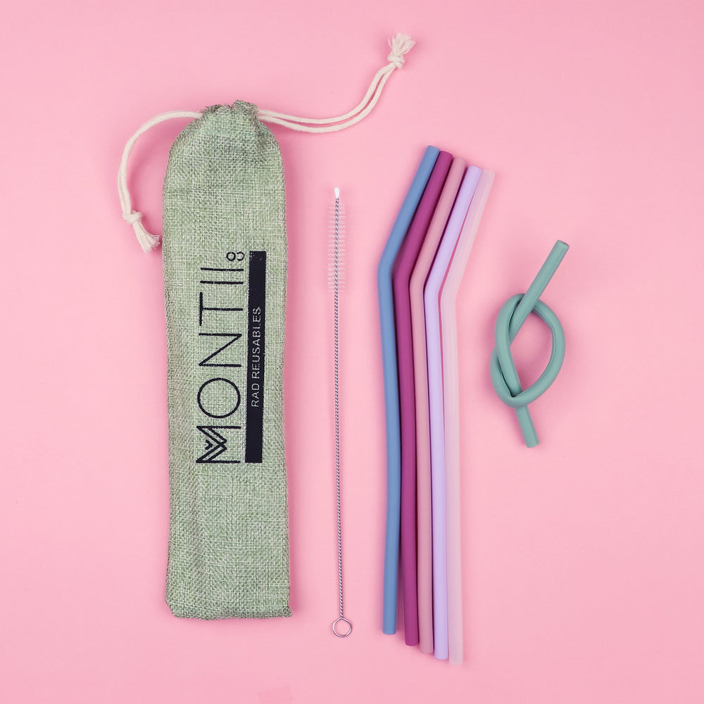 montiico mellow silicone straw set