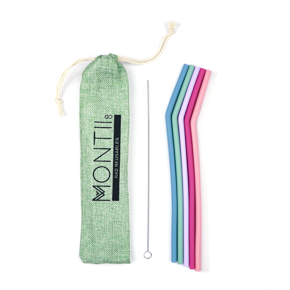 montiico mellow silicone straw set