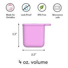 OmieDip Silicone Dip Containers - Pink / Teal