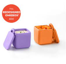 OmieDip Silicone Dip Containers - Purple / Orange