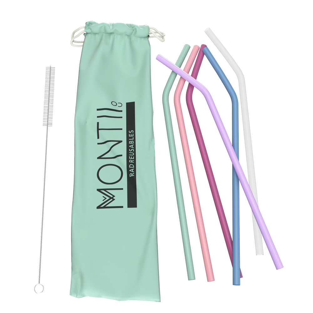 montiico mellow silicone straw set