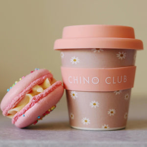 CHINO CLUB Bamboo Babychino Cup - Pink Daisy