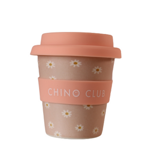 chino club babychino cup pink daisy