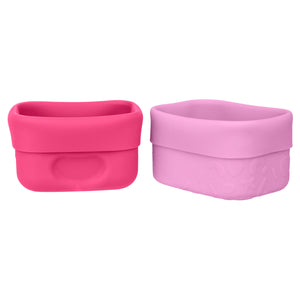 b box silicone snack cups berry pink