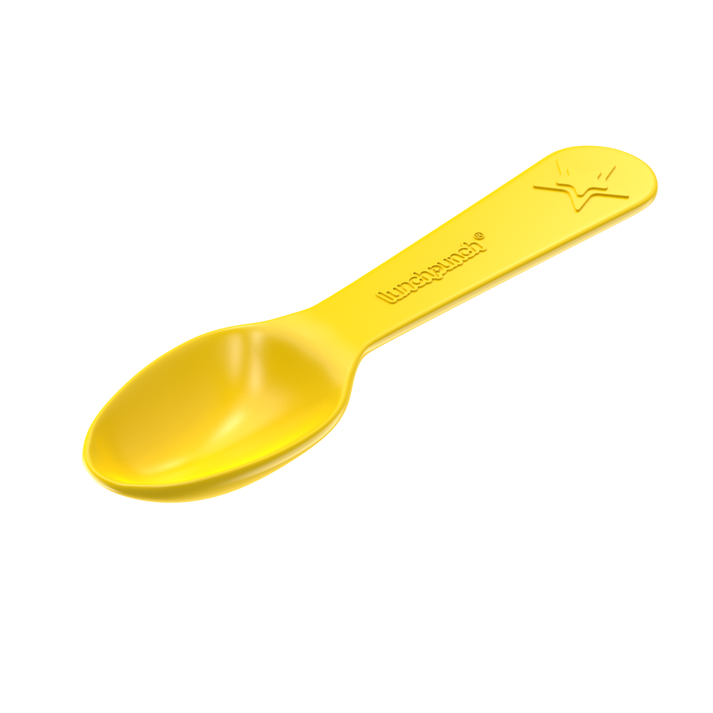 the lunch punch spoons and forks yellow