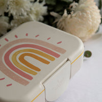 Load image into Gallery viewer, woodland wares white rainbow bento lunchbox
