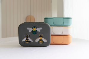 woodland wares grey bees bento lunch box
